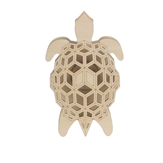 Jonathan Adler x Michaels 7.75" Geometric Turtle DIY LED Wood Décor
